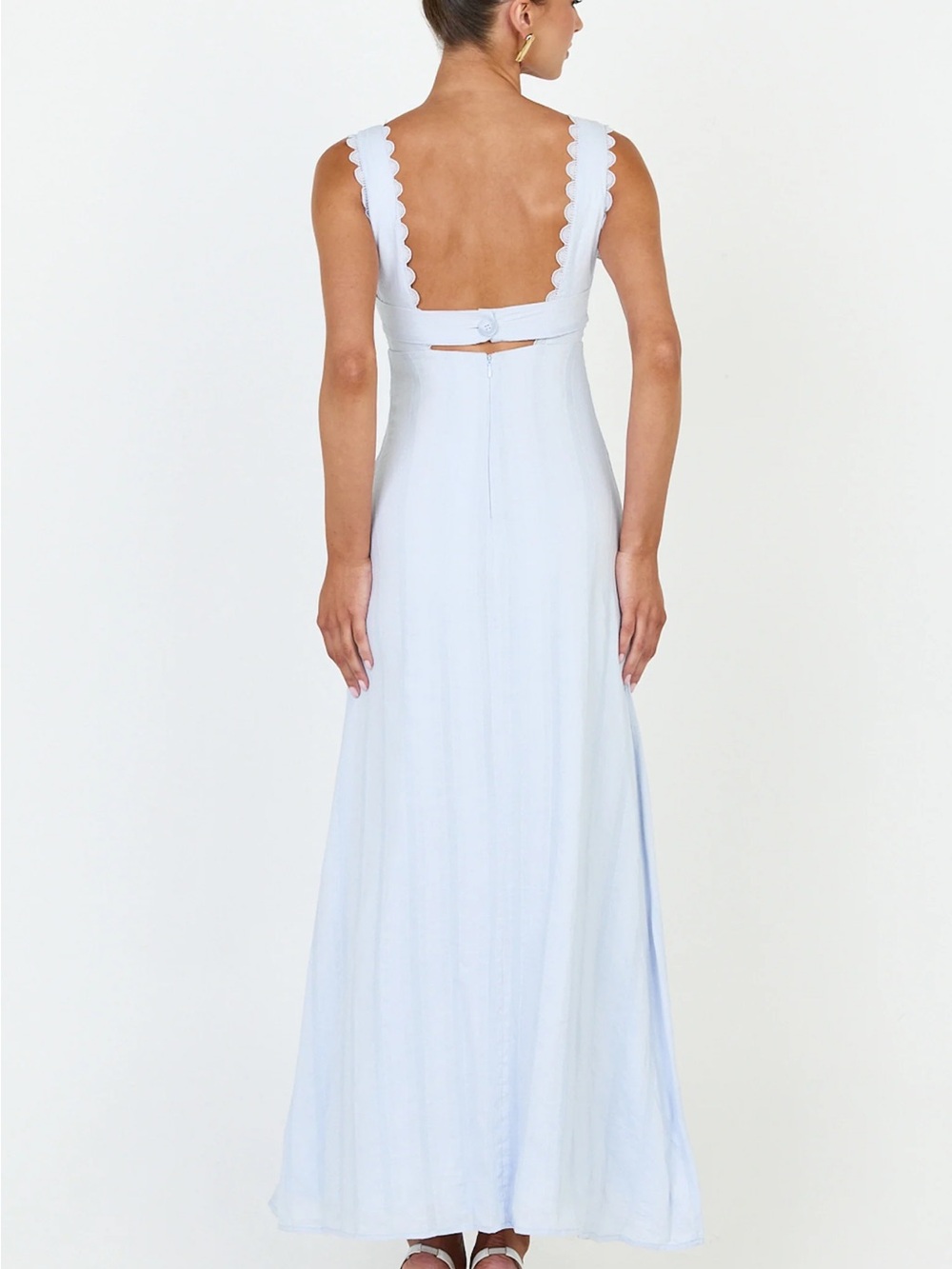 Showpo Blue Scallop Maxi Dress - Picture 2 of 6